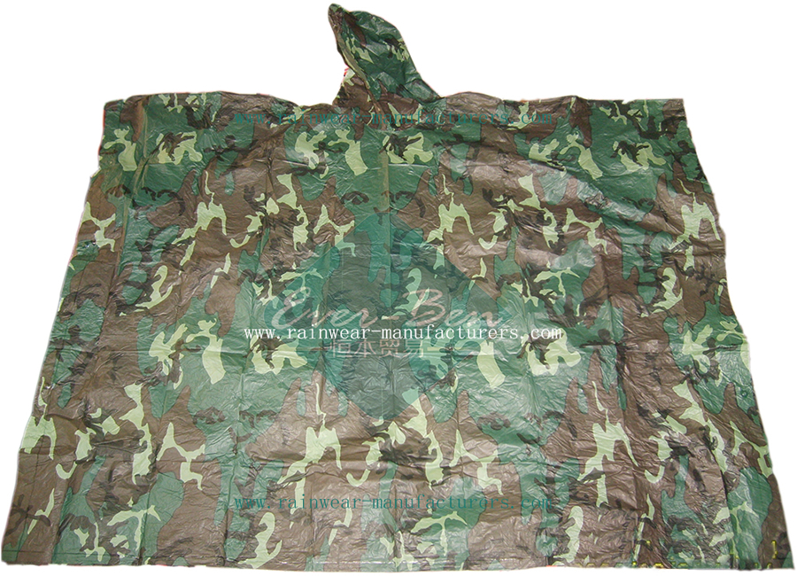 3colors camouflage military poncho camouflage rain ponchos